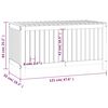 vidaXL Boîte de rangement de jardin Gris 121x55x64 cm Bois de pin