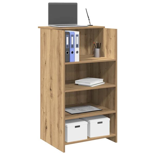vidaXL Bureau r&eacute;ception ch&ecirc;ne artisanal 55x50x103,5 cm bois ing&eacute;nierie