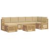 vidaXL Ensemble de canap&eacute;s d'ext&eacute;rieur 8 pcs Blanc et Beige