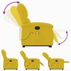 vidaXL Fauteuil inclinable de massage &eacute;lectrique jaune velours