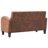 vidaXL Canap&eacute; &agrave; 2 places Daim synth&eacute;tique Marron