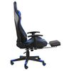 vidaXL Chaise de jeu pivotante avec repose-pied Bleu PVC