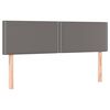 vidaXL T&ecirc;tes de lit Gris 144x5x78/88 cm Similicuir