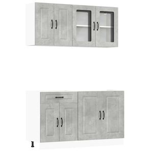 vidaXL Ensemble d'armoires de cuisine 4 pcs Kalmar bois d'ing&eacute;nierie