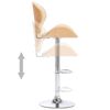 vidaXL Tabouret de bar Crème Similicuir