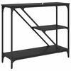 vidaXL Table console Ch&ecirc;ne noir 88,5 x 30 x 75 cm Bois d'ing&eacute;nierie