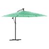 vidaXL Parasol de jardin avec m&acirc;t en acier vert 246x246x230 cm