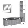 vidaXL Ensemble de meubles de salle de bain 4 pcs Sonoma gris