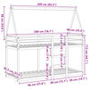 vidaXL Lit superpos&eacute; sans matelas 90x200 cm bois de pin massif