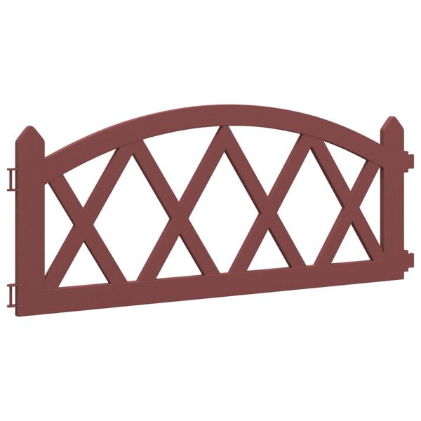 vidaXL Bordures de pelouse 17 pcs Rouge 10 m PP