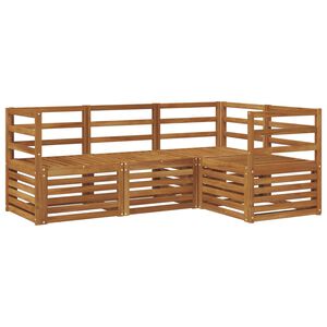 vidaXL Ensembles de canap&eacute;s 4 pcs Naturel Bois d'Acacia Massif