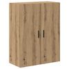 vidaXL Haut Armoire 2 pcs Ch&ecirc;ne artisanal Bois Agglom&eacute;r&eacute; et Verre