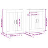 vidaXL Armoires murales 2 pcs ch&ecirc;ne fum&eacute; bois d'ing&eacute;nierie