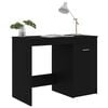 vidaXL Bureau Noir 100x50x76 cm Bois d’ingénierie