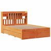 vidaXL Lit biblioth&egrave;que sans matelas cire marron 160x200 cm pin massif