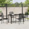 vidaXL Ensemble de salle &agrave; manger pour jardin 5 pcs Noir