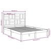 vidaXL Cadre de lit sans matelas blanc bois massif 140x200 cm