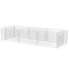vidaXL Lit sur&eacute;lev&eacute; &agrave; gabion Acier 270x90x50 cm