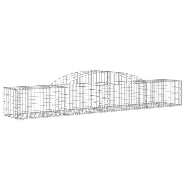 vidaXL Paniers à gabions arqués 11 pcs 300x50x40/60 cm fer galvanisé