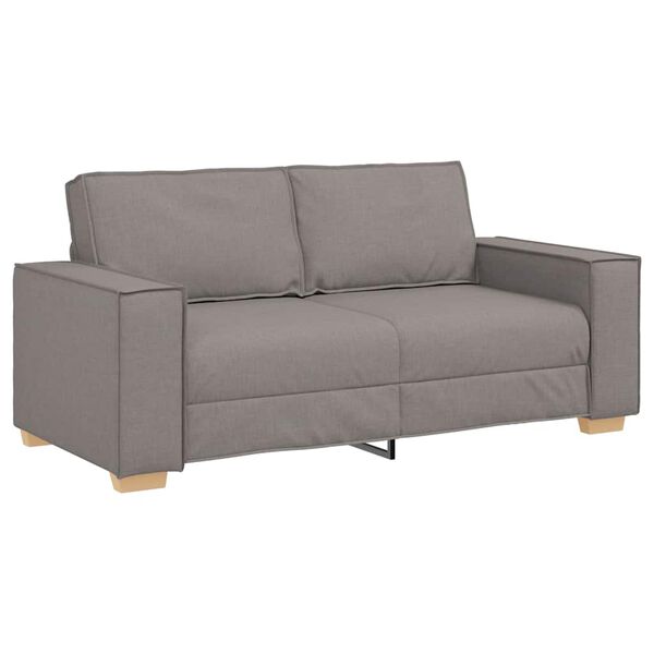 vidaXL Canap&eacute; 2 places Taupe 140 cm Tissu