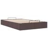 vidaXL Cadre de lit ottoman sans matelas marron fonc&eacute; 120x200 cm tissu