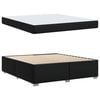 vidaXL Cadre de lit avec matelas Noir 180 x 200 cm tissu