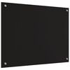 vidaXL Protection de cuisine 2 pcs Noir 80 x 60 cm verre trempé