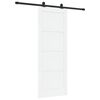 vidaXL Porte coulissante Blanc et Noir 78 x 202 cm Pin massif
