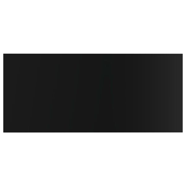 vidaXL Panneaux biblioth&egrave;que 4pcs Noir brillant 100x50x1,5cm Agglom&eacute;r&eacute;