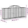 vidaXL Paniers &agrave; gabions arqu&eacute;s 2 pcs 200x50x80/100 cm Fer galvanis&eacute;
