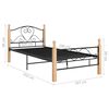 vidaXL Cadre de lit sans matelas noir métal 100x200 cm