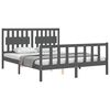 vidaXL Cadre de lit sans matelas gris bois de pin massif