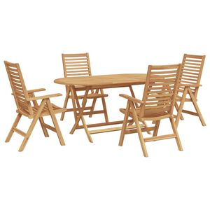 vidaXL Ensemble de salle &agrave; manger pour jardin 5 pcs Marron
