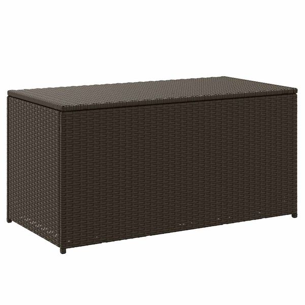 vidaXL Boîte de rangement de jardin résine tressée 100x50x50 cm marron