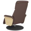 vidaXL Fauteuil inclinable de massage repose-pieds marron similicuir