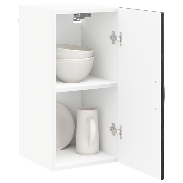 vidaXL Armoire de cuisine avec porte Kalmar Ch&ecirc;ne noir 30 x 31 x 60 cm
