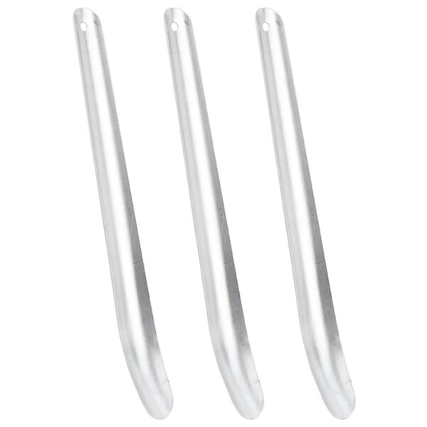 vidaXL Grattoirs à sueur de cheval 3 pcs argenté aluminium