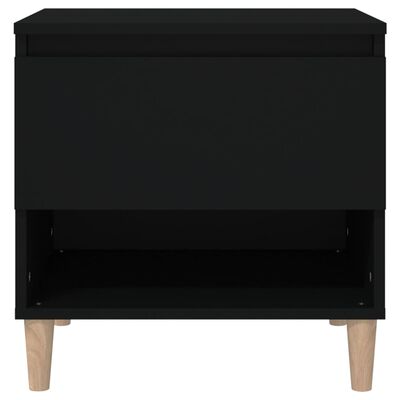 vidaXL Tables de chevet 2 pcs Noir 50x46x50 cm Bois d’ingénierie
