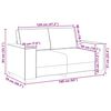vidaXL Canapé 2 places Gris clair 120 cm Tissu