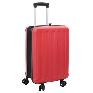 vidaXL Valise avec verrouillage Rouge 34 x 23 x 55.5 cm Plastic ABS