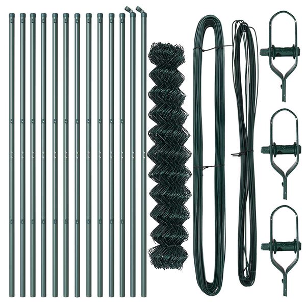 vidaXL Poteau de cl&ocirc;ture. Vert 25 x 1 m (maille 40 x 40 mm)