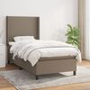 vidaXL Sommier &agrave; lattes de lit avec matelas Taupe 80x200 cm Tissu