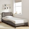 vidaXL Cadre de lit sans matelas Hvar taupe 90x190 cm tissu