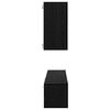 vidaXL Meuble TV mural 3 pcs Chêne noir Bois d'ingénierie