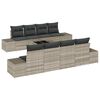 vidaXL Ensemble de canap&eacute; de jardin 8 pc Gris clair et gris fonc&eacute;