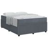 vidaXL Cadre de lit avec matelas Gris fonc&eacute; 140 x 200 cm tissu