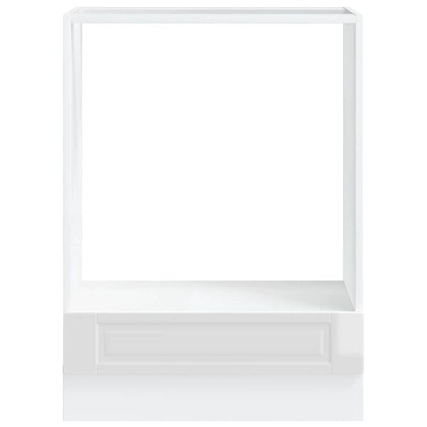 vidaXL Armoire &agrave; four Porto blanc brillant bois d'ing&eacute;nierie