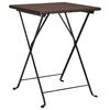 vidaXL Table de bistrot pliante Marron 55x54x71 cm R&eacute;sine tress&eacute;e