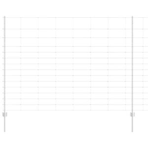 vidaXL Cl&ocirc;ture sauvage ext&eacute;rieure avec poteaux 25 x 1,6 m Argent&eacute;