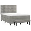 vidaXL Sommier &agrave; lattes de lit et matelas Gris clair 140x190cm Velours